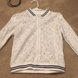 A lace bomber jacket